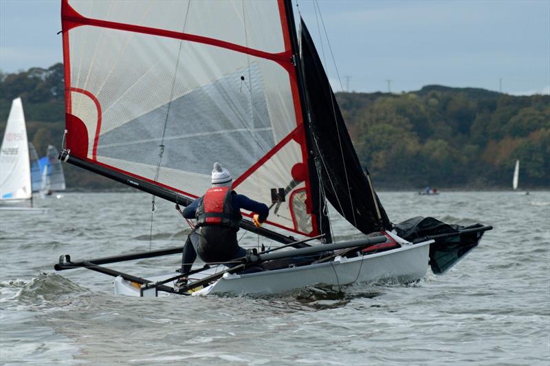 Event winner Mike Matthews during the Dalgety Bay SC Regatta photo copyright Ian Baillie taken at Dalgety Bay Sailing Club and featuring the Musto Skiff class