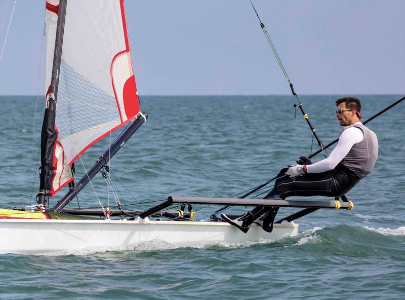 Dan Vincent at the 2022 UK Nationals in September 2022 photo copyright Tim Olin / www.olinphoto.co.uk taken at Eastbourne Sovereign Sailing Club and featuring the Musto Skiff class