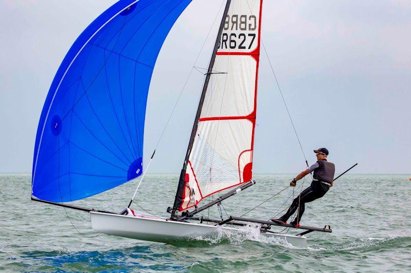 Ben Schooling - Noble Marine 2022 UK Musto Skiff National Championship photo copyright Tim Olin / www.olinphoto.co.uk taken at Eastbourne Sovereign Sailing Club and featuring the Musto Skiff class