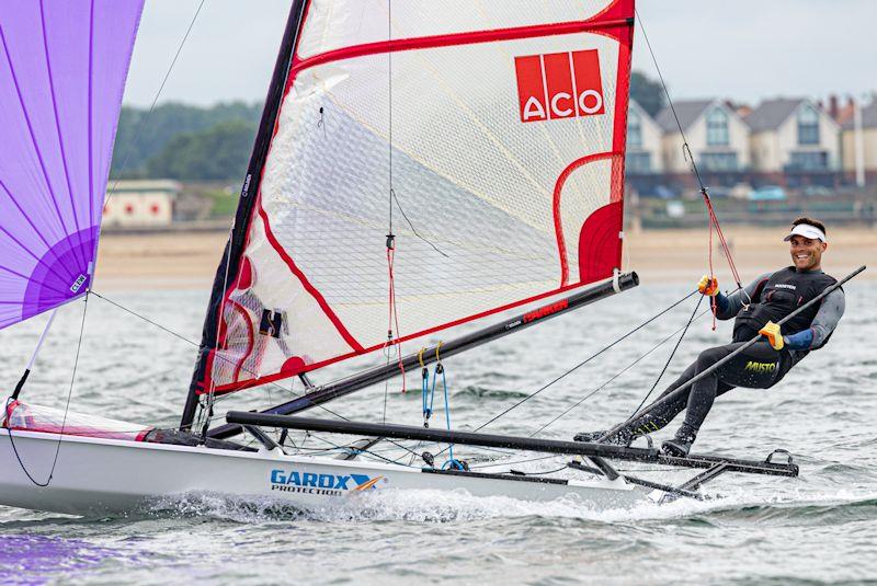 Bill Maughan - Noble Marine 2022 UK Musto Skiff National Championship photo copyright Michael Oliver taken at Eastbourne Sovereign Sailing Club and featuring the Musto Skiff class