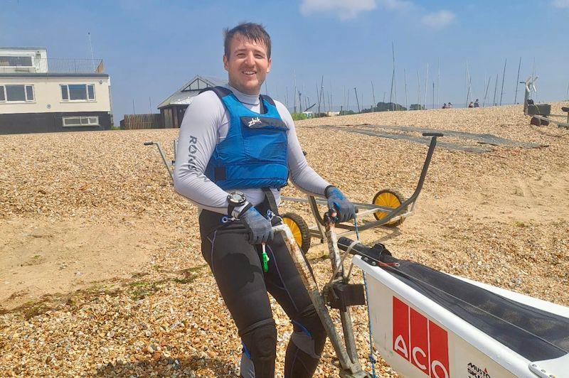 Josh Belben - Musto Skiffs class training at Stokes Bay photo copyright Mark Cooper taken at Stokes Bay Sailing Club and featuring the Musto Skiff class