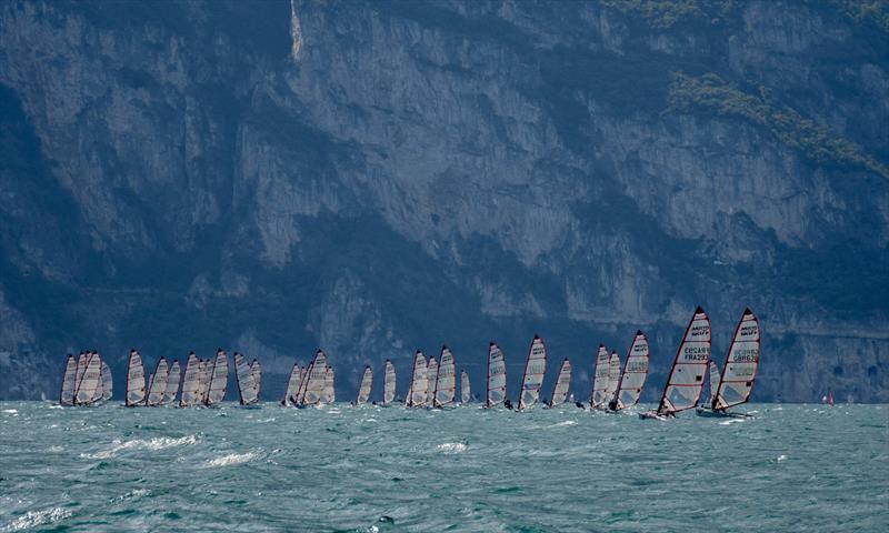 Pre-Worlds at Lake Garda for the ACO 12th Musto Skiff World Championships 2023 photo copyright Natalie Hilton taken at Circolo Vela Torbole and featuring the Musto Skiff class