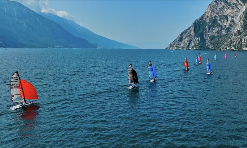 ACO 12th Musto Skiff Worlds at Torbole, Lake Garda Day 5 photo copyright Lorenzo Vivaldelli taken at Circolo Vela Torbole and featuring the Musto Skiff class