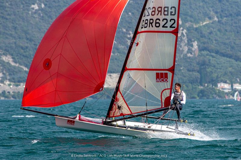 Overall GBR winner Dan Vincent - ACO 12th Musto Skiff 2023 Worlds - photo © Emilio Santinelli