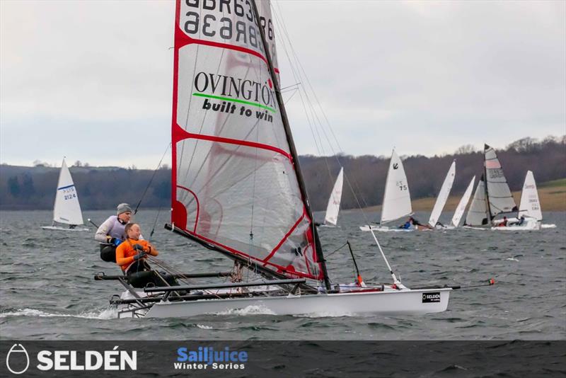 Sam Pascoe wins the Tiger Trophy 2024, as part of the Seldén Sailjuice Winter Series photo copyright Tim Olin / www.olinphoto.co.uk taken at Rutland Sailing Club and featuring the Musto Skiff class