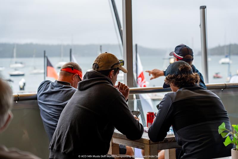 Shoreside on ACO 14th Musto Skiff World Championship 2025, Sydney, Australia Day 3 photo copyright Tidal Media Australia for Down Under Sail taken at Woollahra Sailing Club and featuring the Musto Skiff class