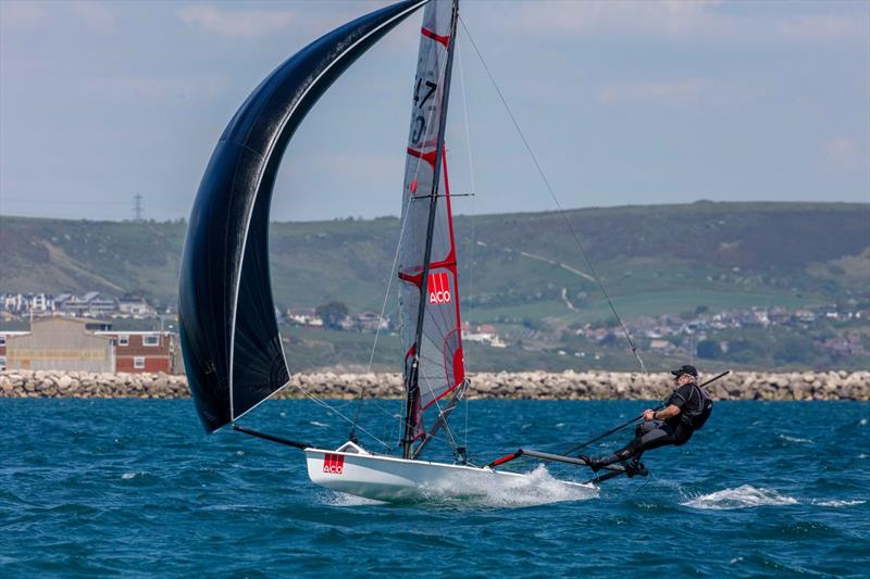 Serega Samus, Castle Cove Open 2025  photo copyright Tim Olin / www.olinphoto.co.uk taken at Castle Cove Sailing Club and featuring the Musto Skiff class