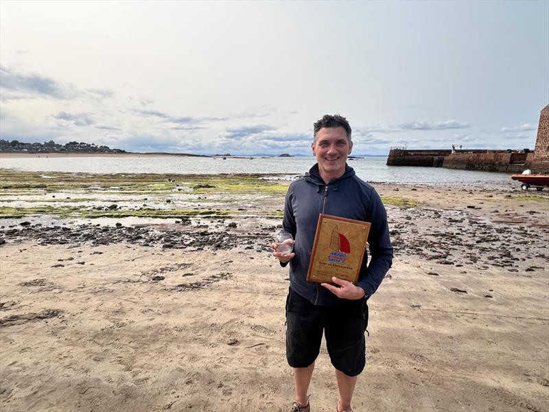 Jamie Hilton with Scottish Championship trophy - ELYC Regatta 2025 - photo © MSCA