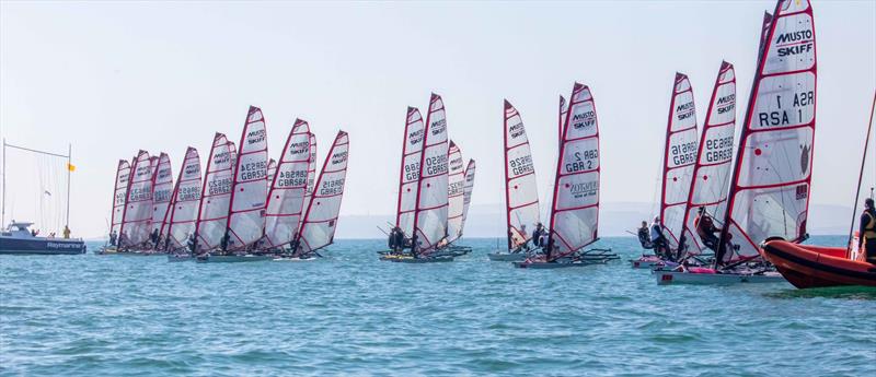 Start line - 2025 Noble Marine Musto Skiff UK Nationals, day 2 - photo © Tim Olin / www.olinphoto.co.uk