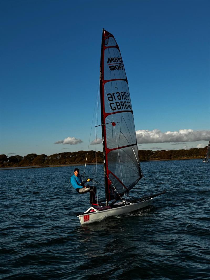 GBR 616, Dave Poston - 2025 Itchenor Firecracker photo copyright Paddy Smart taken at Itchenor Sailing Club and featuring the Musto Skiff class