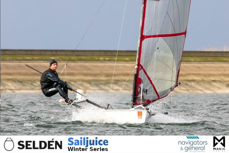 Sailing Chandlery Datchet Flyer in the Seldén Sailjuice Winter Series photo copyright Tim Olin / www.olinphoto.co.uk taken at Datchet Water Sailing Club and featuring the Musto Skiff class