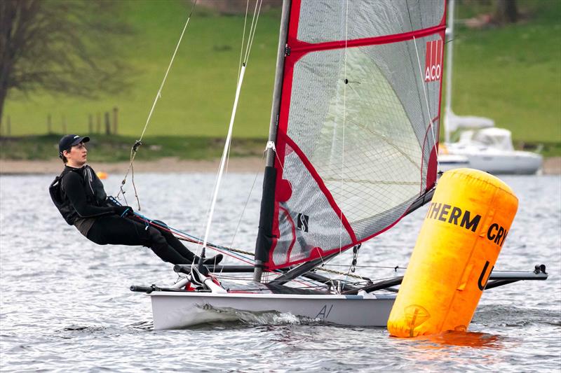 Euan Hurter during the Daffodil Regatta 2026 at Ullswater photo copyright Tim Olin / www.olinphoto.co.uk taken at Ullswater Yacht Club and featuring the Musto Skiff class