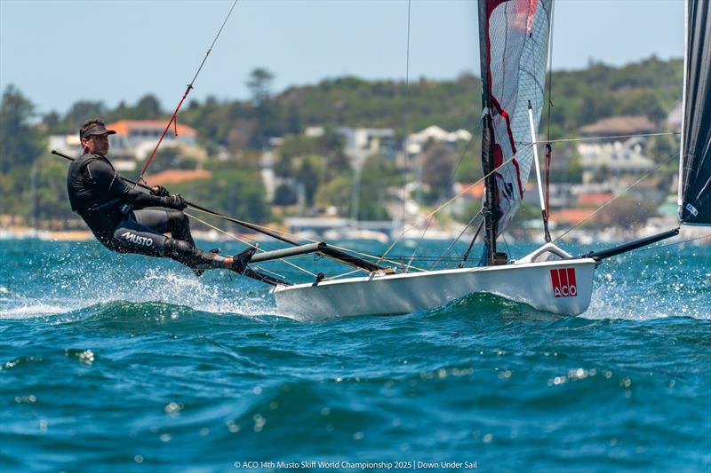 Jamie at ACO 14th Musto Skiff Worlds 2025 - photo © Down Under Sail