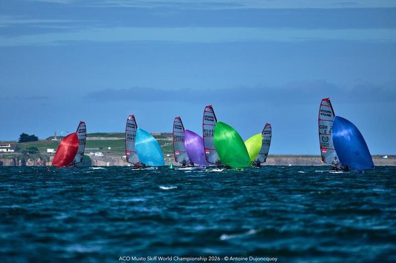 ACO Musto Skiff World Championship 2026 Day 3 photo copyright Antoine Dujoncquoy taken at Yacht Club de Carnac and featuring the Musto Skiff class