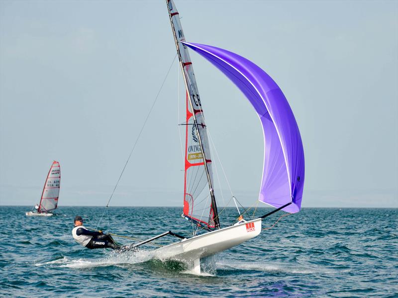 Rob Richardson on day 2 of the Noble Marine UK Musto Skiff National Championship 2026 photo copyright George Day taken at East Lothian Yacht Club and featuring the Musto Skiff class