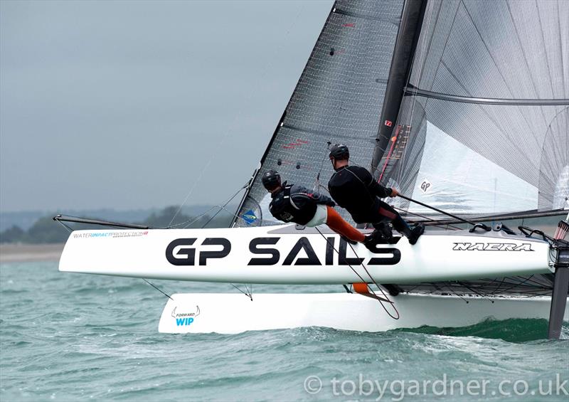 Solent Forts Race 2016 photo copyright Toby Gardner / www.tobygardner.co.uk taken at Hayling Ferry Sailing Club and featuring the Nacra class