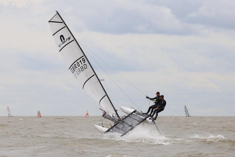 Pyefleet Week 2016 day 4 photo copyright Tim Bees taken at Brightlingsea Sailing Club and featuring the Nacra 15 class