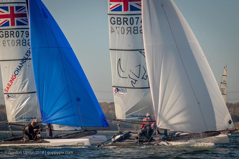 Nacra 15 Inlands at the 2018 Grafham Catamaran Open photo copyright Gordon Upton / www.guppypix.com taken at Grafham Water Sailing Club and featuring the Nacra 15 class