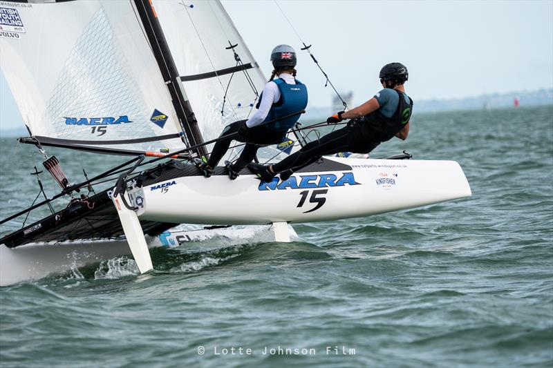 2021 Nacra 15 UK Nationals at Weston photo copyright Lotte Johnson / www.lottejohnson.com taken at Weston Sailing Club and featuring the Nacra 15 class