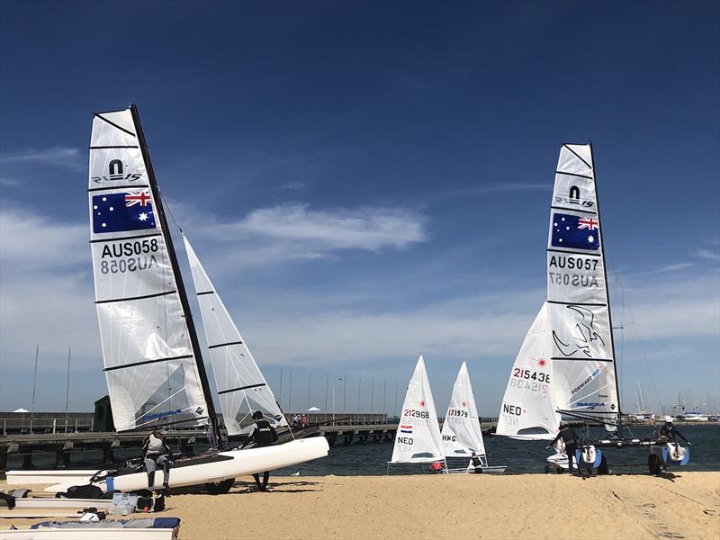 Beach - Sail Melbourne 2018 photo copyright Michael Martin taken at Royal Brighton Yacht Club and featuring the Nacra 15 class