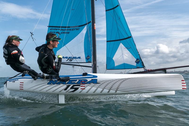 The Nacra 15 catamaran is one of exciting performance development classes being offered a start at the Pensacola Yacht Club's Junior Olympic sailing Festival June 28-30 photo copyright Nacra 15 Class taken at Pensacola Yacht Club and featuring the Nacra 15 class