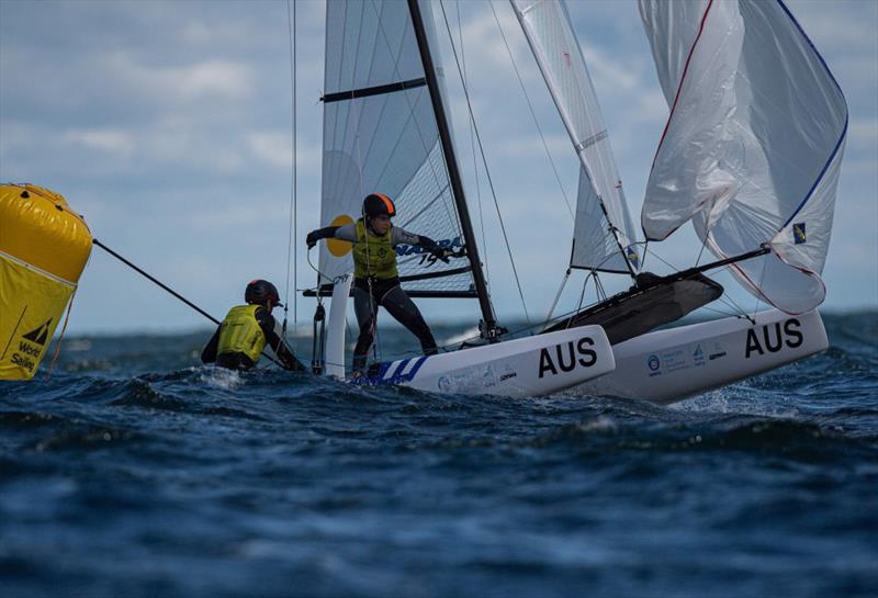 2019 Hempel Youth Sailing World Championships photo copyright Szymon Sikora taken at  and featuring the Nacra 15 class