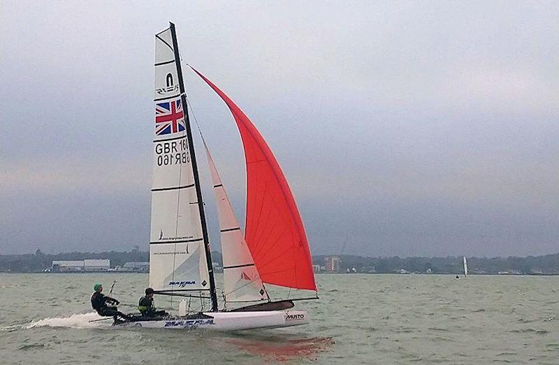 Sam Steward and Nia Crockford in Weston SC's January Cup - photo © Nathan Ezra Steffenoni