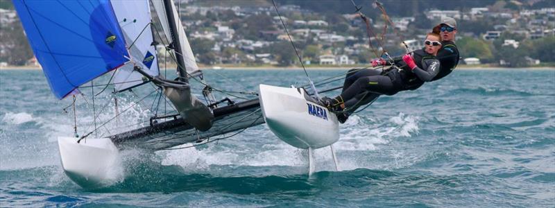  Sofia Higgott and Hamish McLaren were the top Nacra 15 combination in 2020. Photo: Yachting New Zealand - photo © Yachting NZ