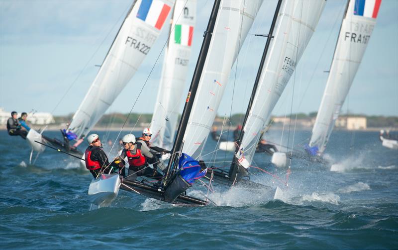 2021 Nacra 15 Worlds at La Grand Motte day 1 photo copyright Didier Hillaire taken at Yacht Club de la Grande Motte and featuring the Nacra 15 class