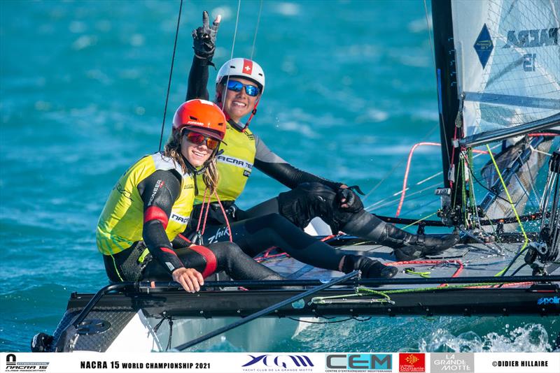 Axel Grandjean & Noémie Fehlmann (SUI) win the 2021 Nacra 15 Worlds at La Grand Motte photo copyright Didier Hillaire taken at Yacht Club de la Grande Motte and featuring the Nacra 15 class