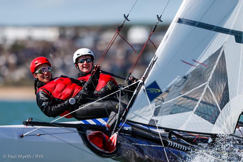 2023 RYA Youth National Championships at the WPNSA photo copyright Paul Wyeth / RYA taken at Weymouth & Portland Sailing Academy and featuring the Nacra 15 class