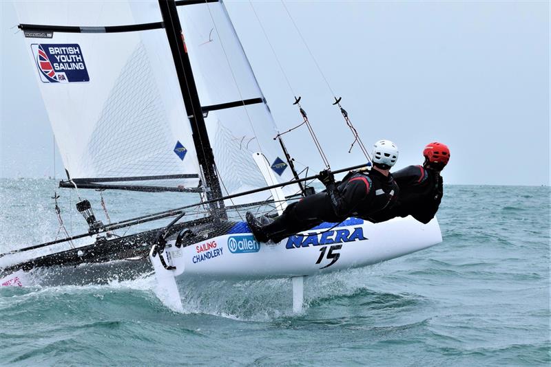 2023 RYA Youth National Championships at the WPNSA photo copyright Sophie Bayres taken at Weymouth & Portland Sailing Academy and featuring the Nacra 15 class