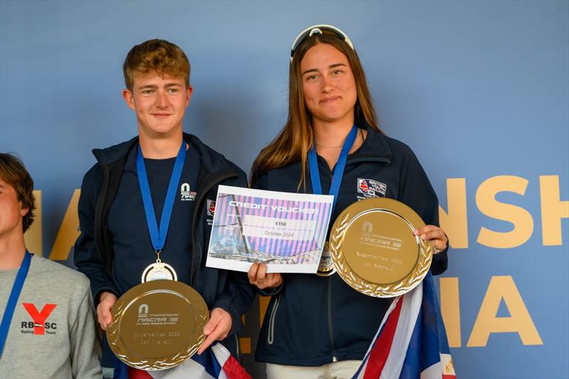 Sam Cox and Sophie Raven (GBR) win the Nacra 15 European Super Series overall - photo © Óscar Torveo / Barcelona International Sailing Centre