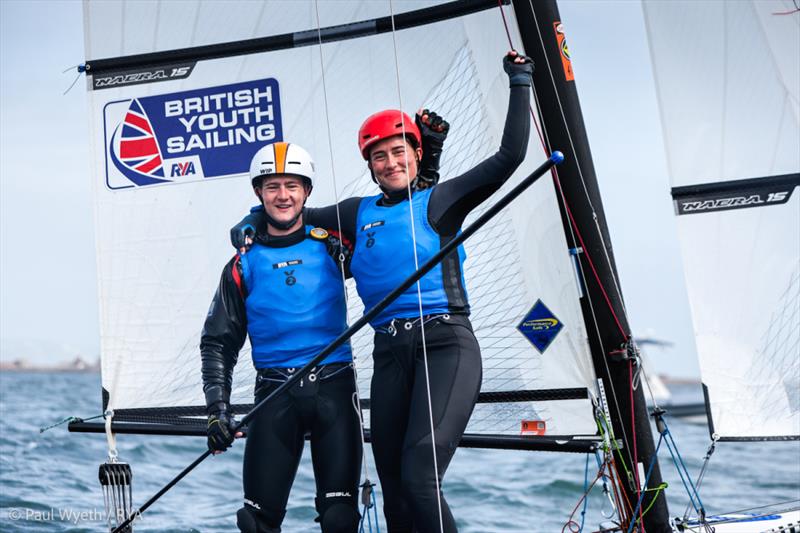 Sam Cox & Sophie Raven take the overall Nacra 15 win during the 2024 RYA Youth Nationals - photo © Paul Wyeth / RYA