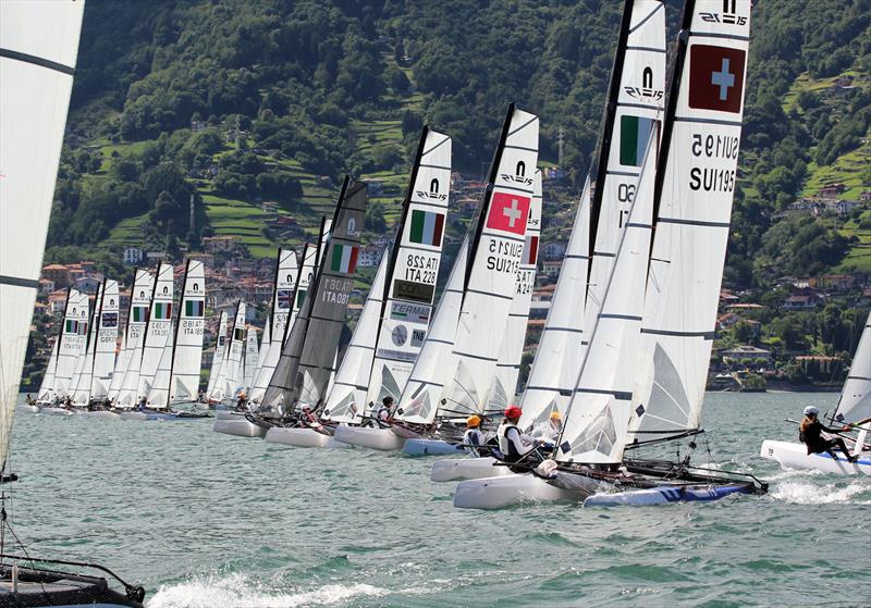 Nacra 50 Year Anniversary Championships at Gravedona, Italy photo copyright Nick Champion / www.championmarinephotography.co.uk taken at Centro Vela Alto Lario and featuring the Nacra 15 class