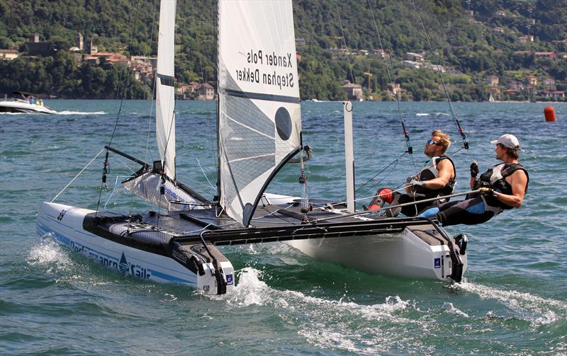 Nacra 50 Year Anniversary Championships at Gravedona, Italy photo copyright Nick Champion / www.championmarinephotography.co.uk taken at Centro Vela Alto Lario and featuring the Nacra 15 class