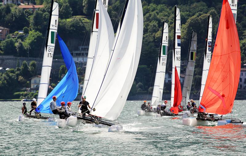 Nacra 50 Year Anniversary Championships at Gravedona, Italy photo copyright Nick Champion / www.championmarinephotography.co.uk taken at Centro Vela Alto Lario and featuring the Nacra 15 class