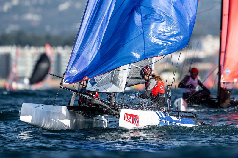 Youth Sailing World Championships 2025 at Vilamoura, Portugal Day 3 photo copyright Nuno Fortinho Mendes / World Sailing taken at Vilamoura Sailing and featuring the Nacra 15 class
