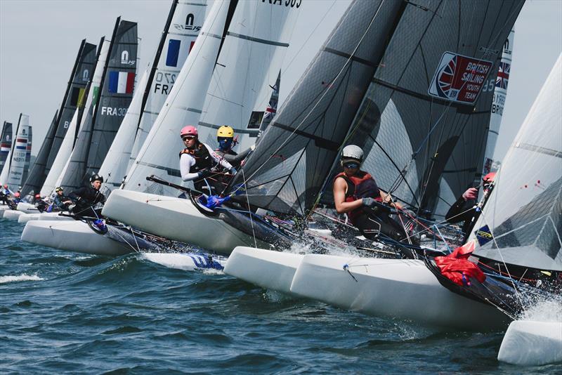 Day 2 - Nacra 15 World Championship at Plymouth - photo © Joe Woodyear / www.chambersfilmandmedia.com