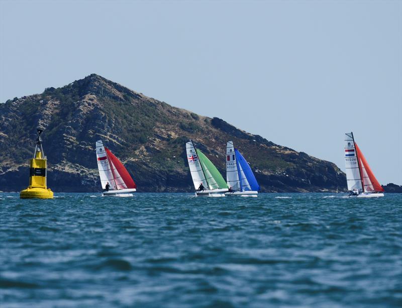 Day 4 - Nacra 15 World Championship at Plymouth photo copyright Joe Woodyear / www.chambersfilmandmedia.com taken at Hooe Point Sailing Club and featuring the Nacra 15 class