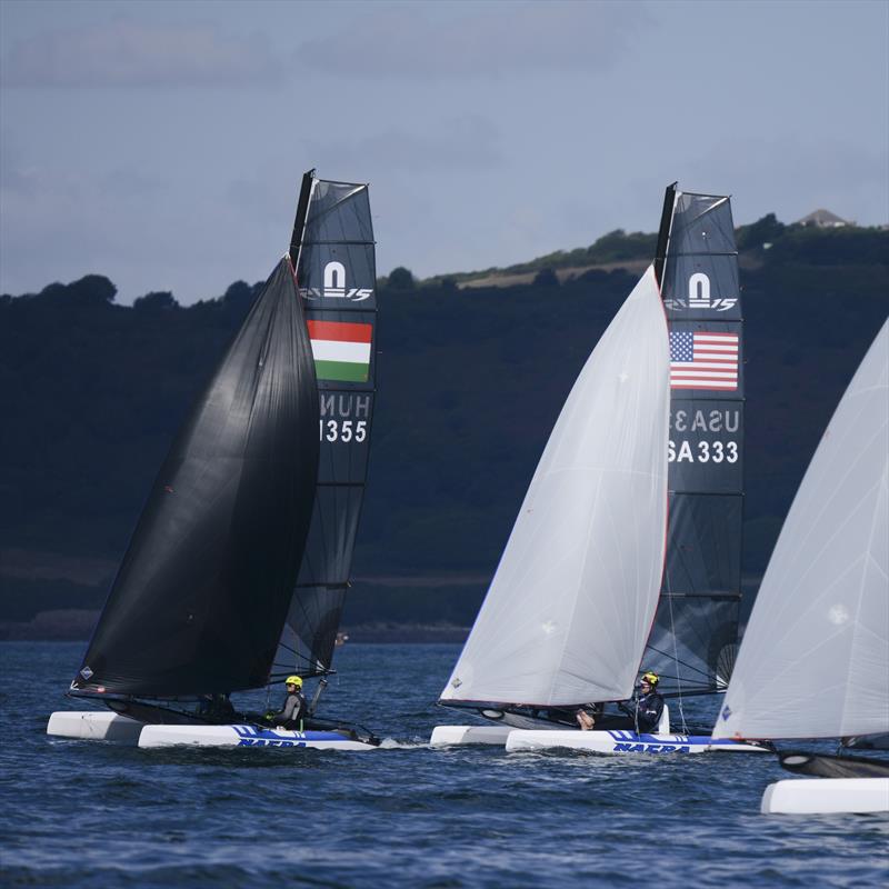 Day 4 - Nacra 15 World Championship at Plymouth photo copyright Joe Woodyear / www.chambersfilmandmedia.com taken at Hooe Point Sailing Club and featuring the Nacra 15 class