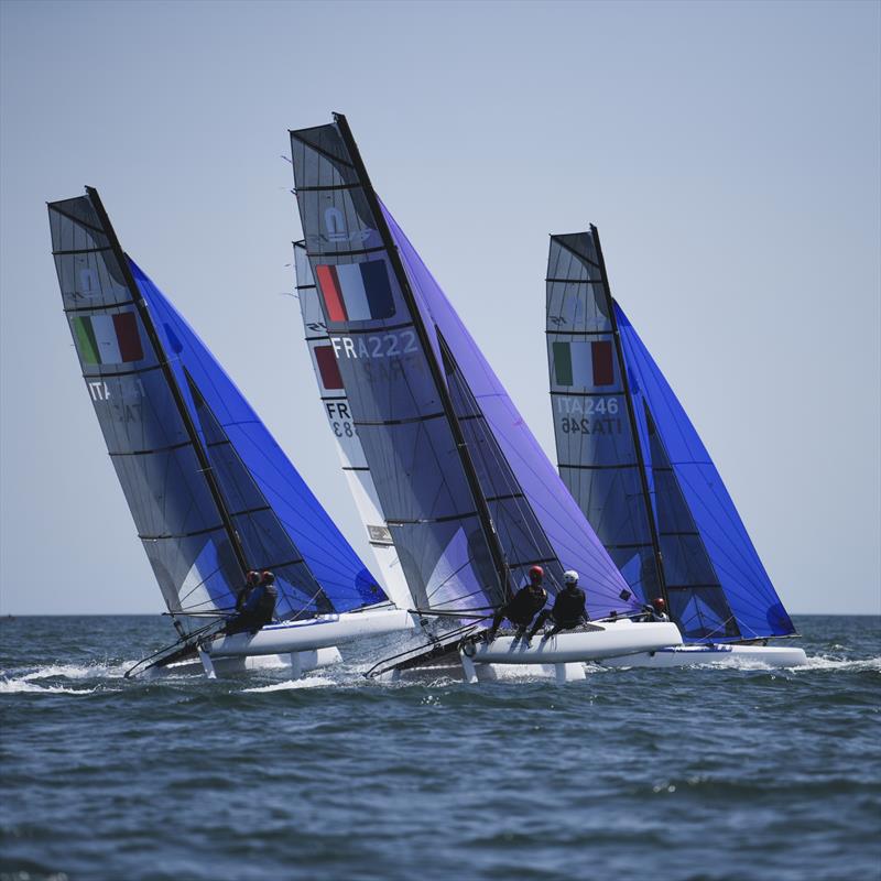 Day 4 - Nacra 15 World Championship at Plymouth photo copyright Joe Woodyear / www.chambersfilmandmedia.com taken at Hooe Point Sailing Club and featuring the Nacra 15 class