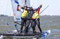 The Netherlands Laila van der Meer and Bjarne Bouwer win the Nacra 17 class at the Hempel World Cup Series - Allianz Regatta in Medemblik © Sander van der Borch / Allianz Regatta