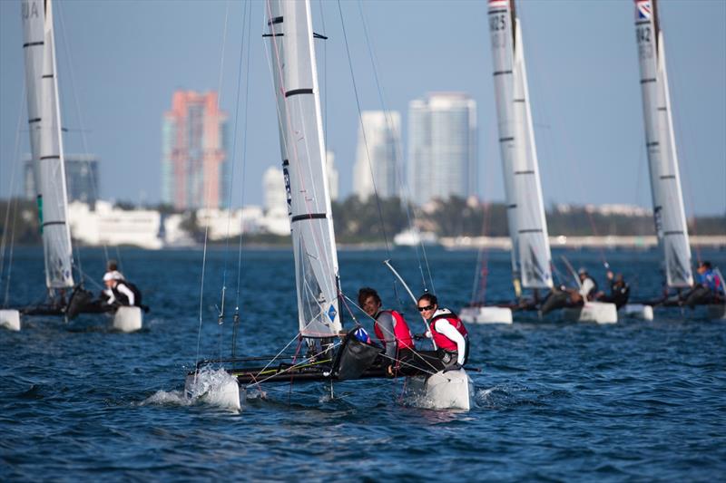 ISAF Sailing World Cup Miami day 2 photo copyright Richard Langdon / Ocean Images taken at Coconut Grove Sailing Club and featuring the Nacra 17 class