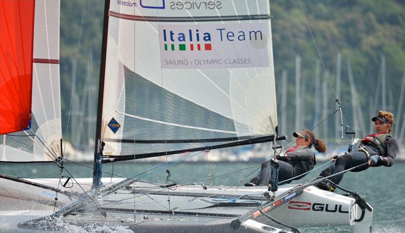 Garda Vela Trentino EUROSAF Champion Sailing Cup final day  photo copyright Roberto Vuilleumier taken at Fraglia Vela Malcesine and featuring the Nacra 17 class