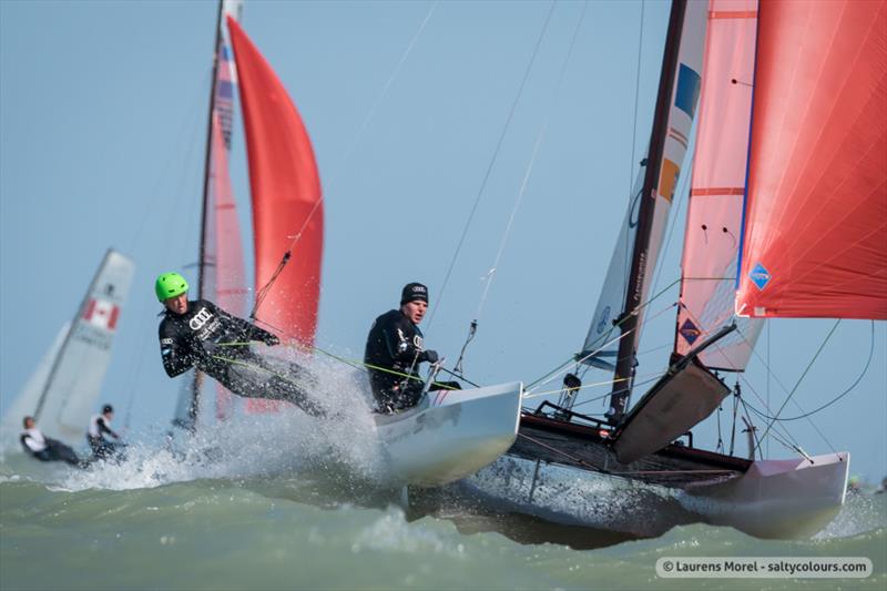 Racing on day 2 of the Nacra 17, 49er & 49erFX Worlds in Clearwater, Florida - photo © Laurens Morel / www.saltycolours.com