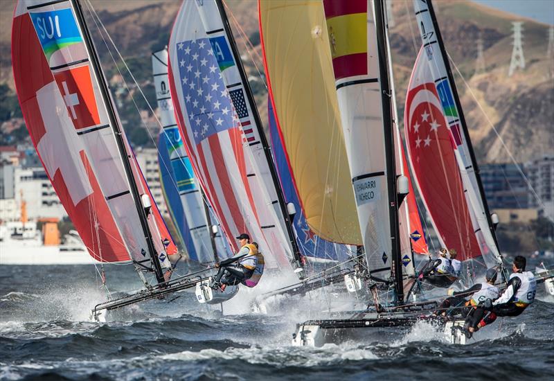 Day 4 of the Rio 2016 Olympic Sailing Competition photo copyright Sailing Energy / World Sailing taken at  and featuring the Nacra 17 class