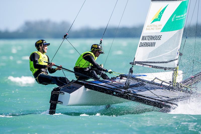 Jason Waterhouse and Lisa Darmanin (AUS) - Miami 2018 World Cup Series photo copyright Jesus Renedo / Sailing Energy taken at  and featuring the Nacra 17 class