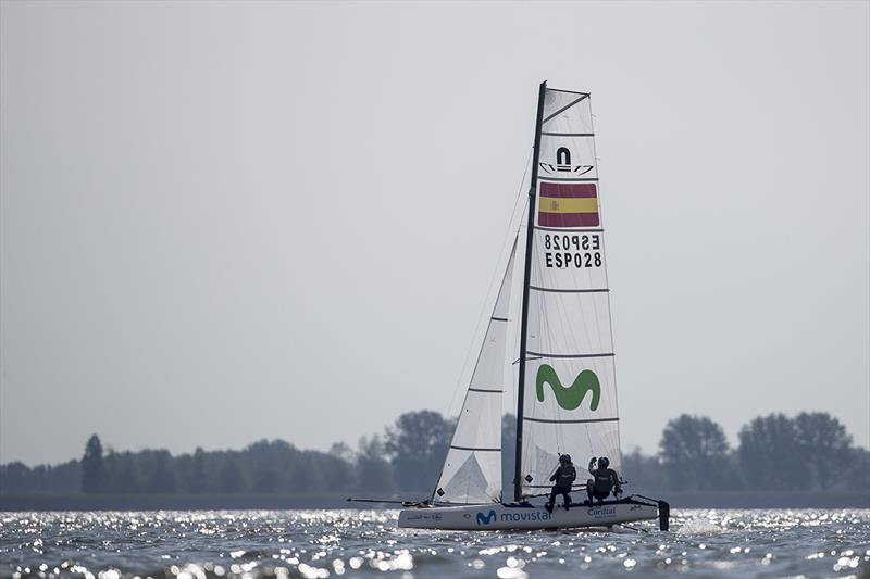 Fernando Echavarri Erasun/Tara Pacheco van Rijnsoever, Nacra 17 (SPA) - 2018 Medemblik Regatta - Day 2 photo copyright Sander van der Borch taken at Royal Yacht Club Hollandia and featuring the Nacra 17 class