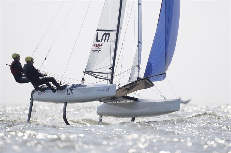 Sinem Kurtbay/Janne Jarvinem (FIN), Nacra 17 - 2018 Medemblik Regatta - Day 3 photo copyright Sander van der Borch taken at Royal Yacht Club Hollandia and featuring the Nacra 17 class